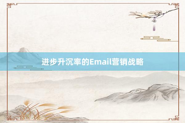 进步升沉率的Email营销战略